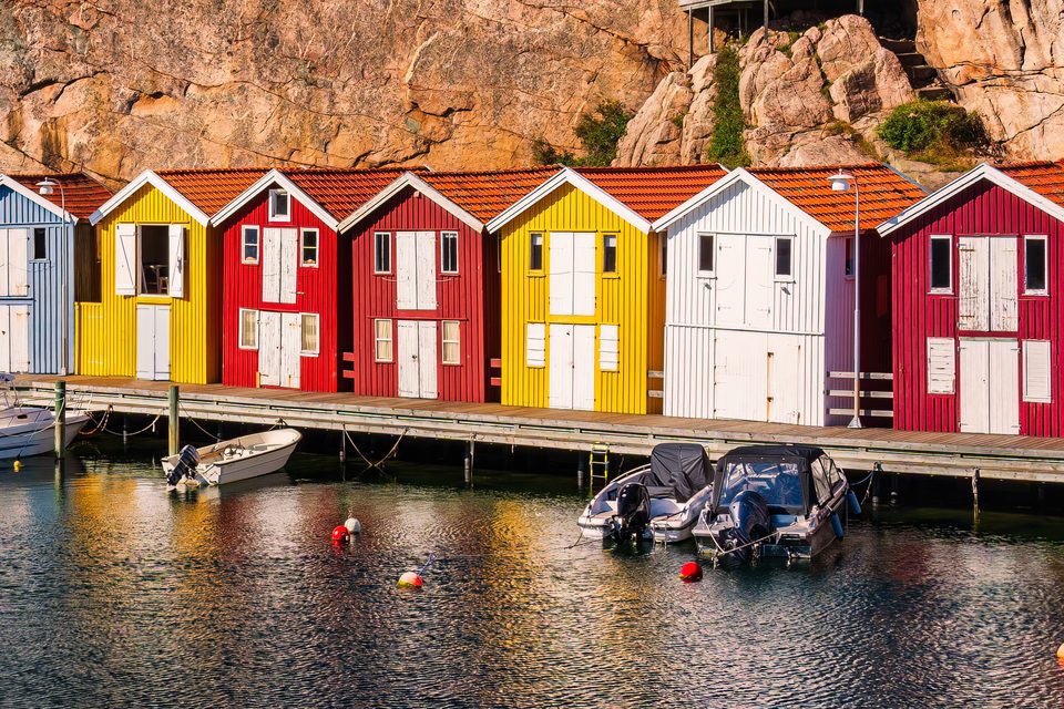 Boathouses in the Gothenburg archipelago